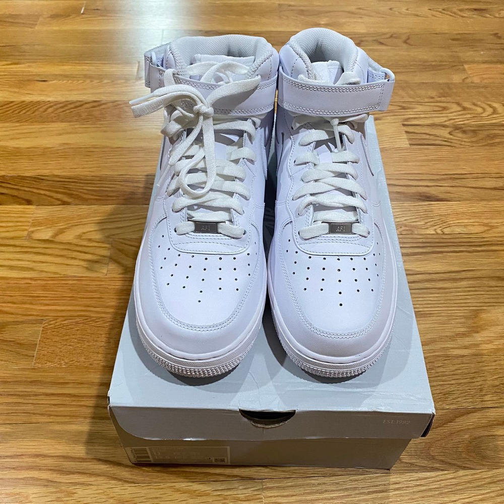 Nike Air Force 1 Mid '07 White/White Mens 11 CW2289-111 New